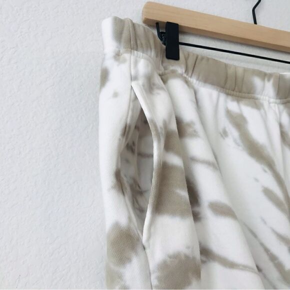 New! Good American Summer Sweat Tie Dye Drawstring Jogger Lounging Casual Shorts - Picture 5 of 7